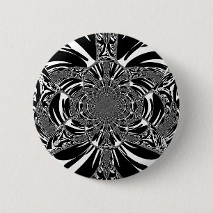 Badge Rond 5 Cm Circulaire Zebra Kaleidoscope Art
