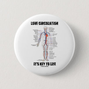 Badge Rond 5 Cm Circulation d'amour il est principal à la vie