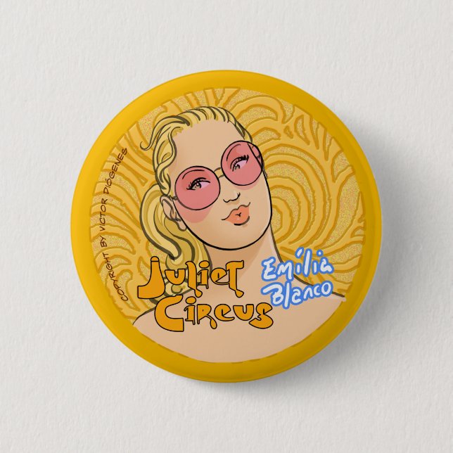 Badge Rond 5 Cm Cirque de Juliet - Emilia Blanco (Devant)