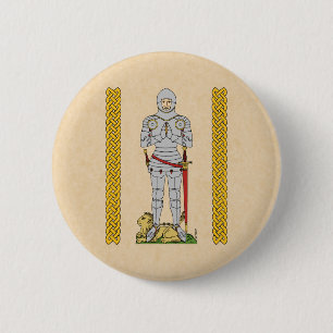Badge Rond 5 Cm Cirque du Chevalier Médiéval Anglais 1430