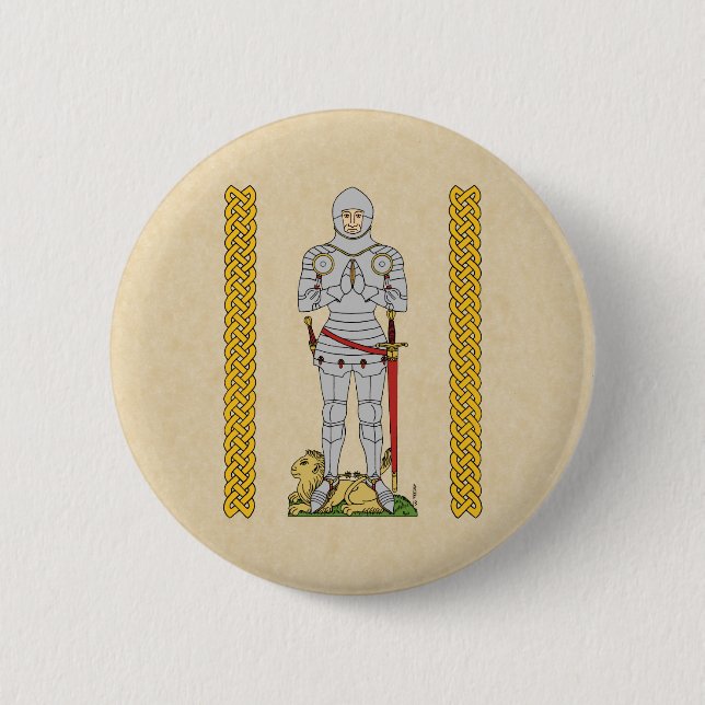 Badge Rond 5 Cm Cirque du Chevalier Médiéval Anglais 1430 (Devant)