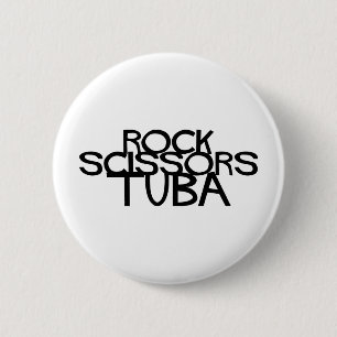 Badge Rond 5 Cm Ciseaux rocheux Tuba