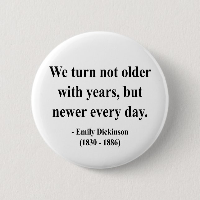 Badge Rond 5 Cm Citation 4a d'Emily Dickinson (Devant)