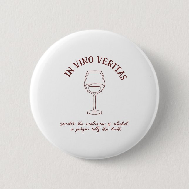 Badge Rond 5 Cm Citation Amateur de Vin (Devant)
