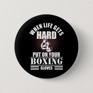 Badge Rond 5 Cm Citation cool de kickboxing et de boxe