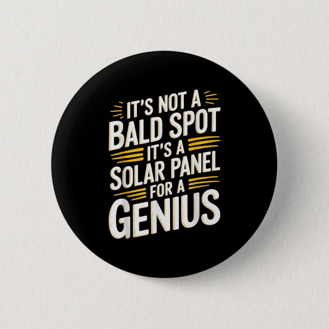 Badge Rond 5 Cm Citation De Bald Pour Les Hommes Bald Papa De Bald (Devant)