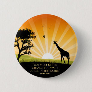 Badge Rond 5 Cm Citation de Gandhi