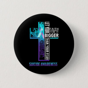 Badge Rond 5 Cm Citation De La Foi Chrétienne Pour Suicide En Sant