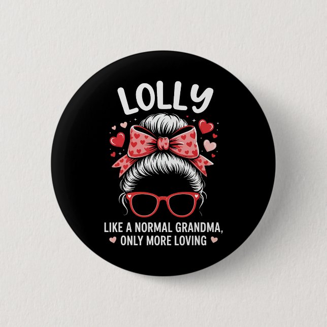 Badge Rond 5 Cm Citation de la Saint-Valentin pour grand-mère aima (Devant)