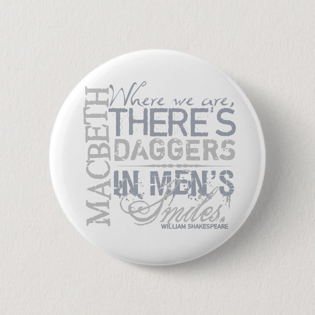 Badge Rond 5 Cm Citation de Macbeth Daggers (Devant)