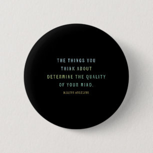 Badge Rond 5 Cm Citation De Marcus Aurelius, Mindset Motivational
