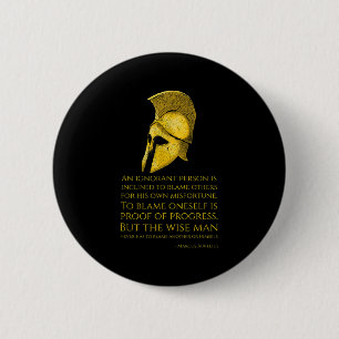 Badge Rond 5 Cm Citation de philosophie stoïque de Marcus Aurelius