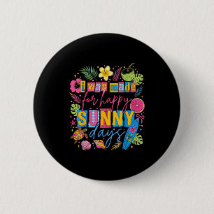 Badge Rond 5 Cm Citation de plage de surf ensoleillée tropicale co