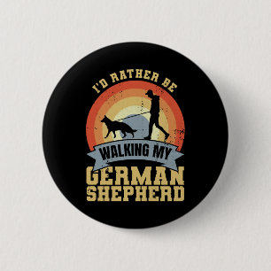 Badge Rond 5 Cm Citation de propriétaire de berger allemand vintag