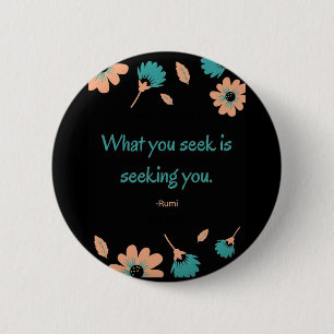 Badge Rond 5 Cm Citation de recherche de Rumi
