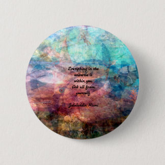 Badge Rond 5 Cm Citation De Rumi Sur L'Énergie Et L'Univers