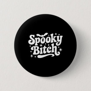 Badge Rond 5 Cm Citation De Sorcière éffrayante Retro Halloween Di