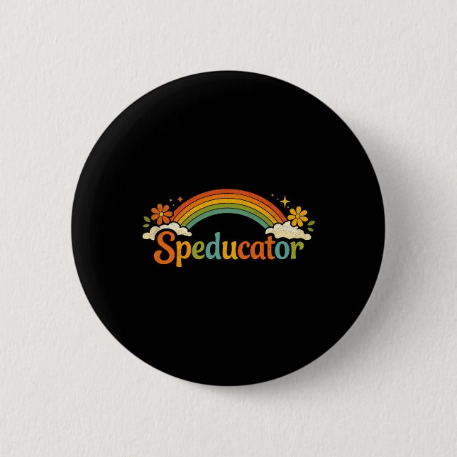 Badge Rond 5 Cm Citation de Speducator Drôle Professeur d'éducatio (Devant)