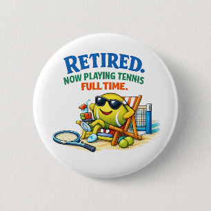 Badge Rond 5 Cm Citation de tennis amusante pour les accros de ten