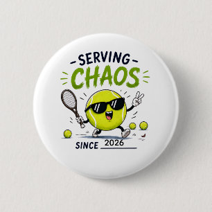 Badge Rond 5 Cm Citation de tennis drôle pour les accros de tennis