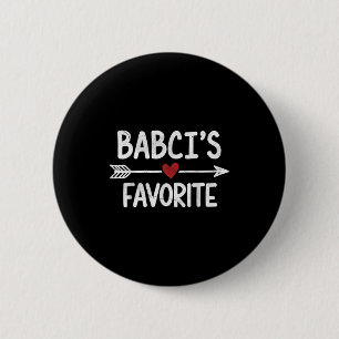 Badge Rond 5 Cm Citation de Vintage Babci sur le cœur de l'enfant