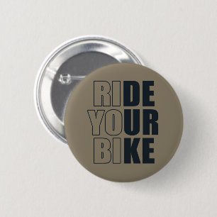 Badge Rond 5 Cm Citation de VTT motivationnelle - Cyclisme drôle