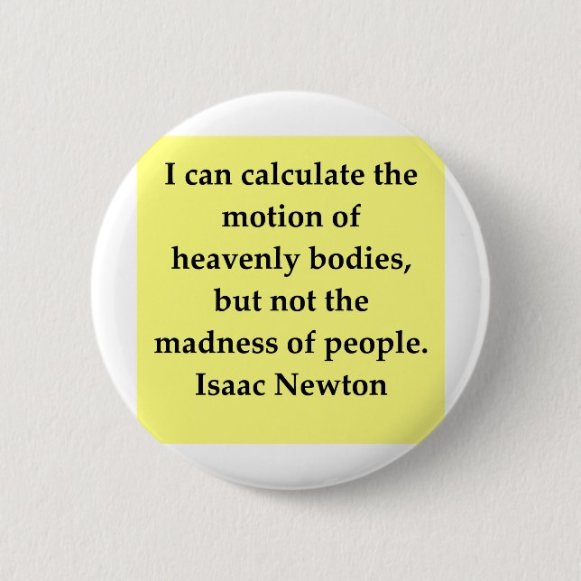 Badge Rond 5 Cm citation d'Isaac Newton (Devant)