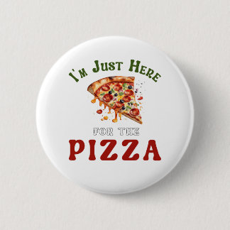 Badge Rond 5 Cm Citation drôle d'amateur de pizza