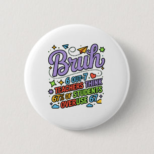 Badge Rond 5 Cm Citation drôle de professeur mec 6 sur 7 professeu