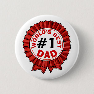 Badge Rond 5 Cm Citation du meilleur papa du monde Fête des pères