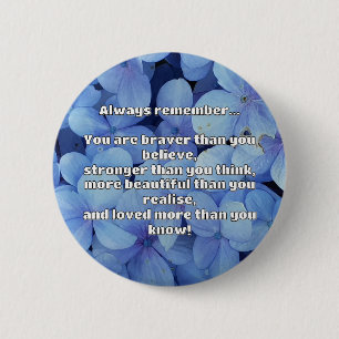 Badge Rond 5 Cm Citation Empath Bravery Positive Encouragement