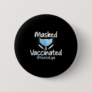 Badge Rond 5 Cm Citation Graphique Funny Vaccinée Masquée N
