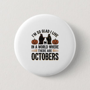 Badge Rond 5 Cm Citation Halloween Vintage Octobre Dessin Chat Cit
