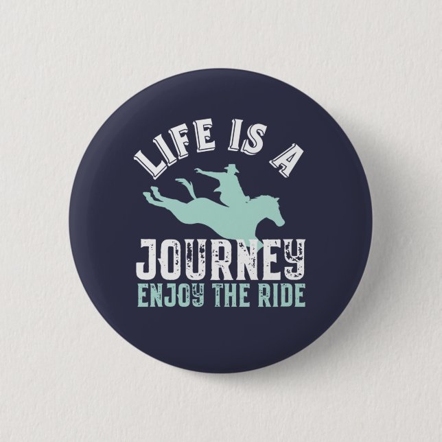 Badge Rond 5 Cm Citation Inspirationnelle Horseriding Profitez De  (Devant)