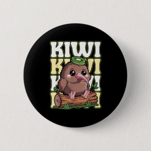Badge Rond 5 Cm Citation Kiwi Nouvelle-Zélande pour un amateur d'o