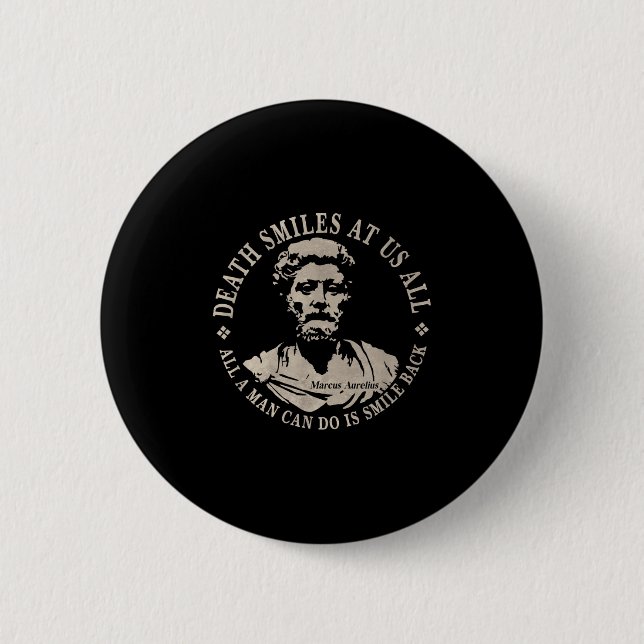 Badge Rond 5 Cm Citation Motivationnelle De Marcus Aurelius Sur La (Devant)