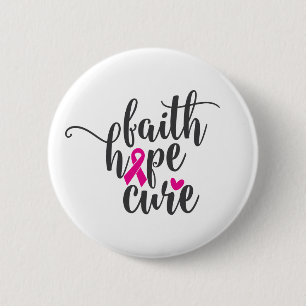 Badge Rond 5 Cm Citation Motivationnelle Sur Le Cancer Du Sein   L