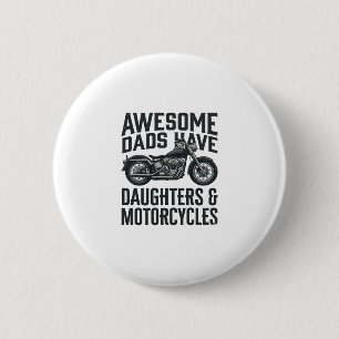 Badge Rond 5 Cm Citation Papa Fille Moto Vintage Vector Desi