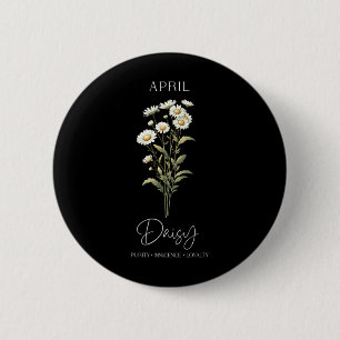 Badge Rond 5 Cm Citation Positive Femme Fleur Anniversaire