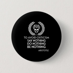 Badge Rond 5 Cm Citation Positive Philosophie stoïque Aristote sto