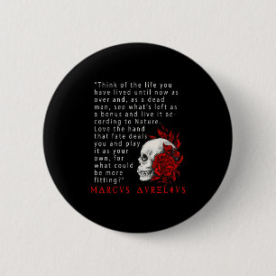 Badge Rond 5 Cm Citation stoïque Marcus Aurelius Et Stoïcisme Du C