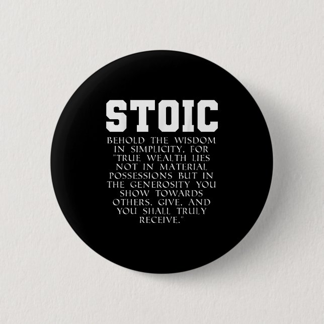 Badge Rond 5 Cm Citation stoïque romaine (Devant)