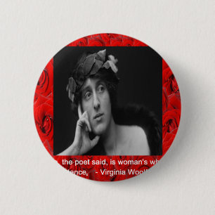 Badge Rond 5 Cm Citation Virginia Woolf & Love
