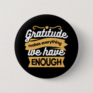 Badge Rond 5 Cm Citations de la typographie de la Gratitude inspir
