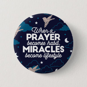Badge Rond 5 Cm Citations de prière et de miracles