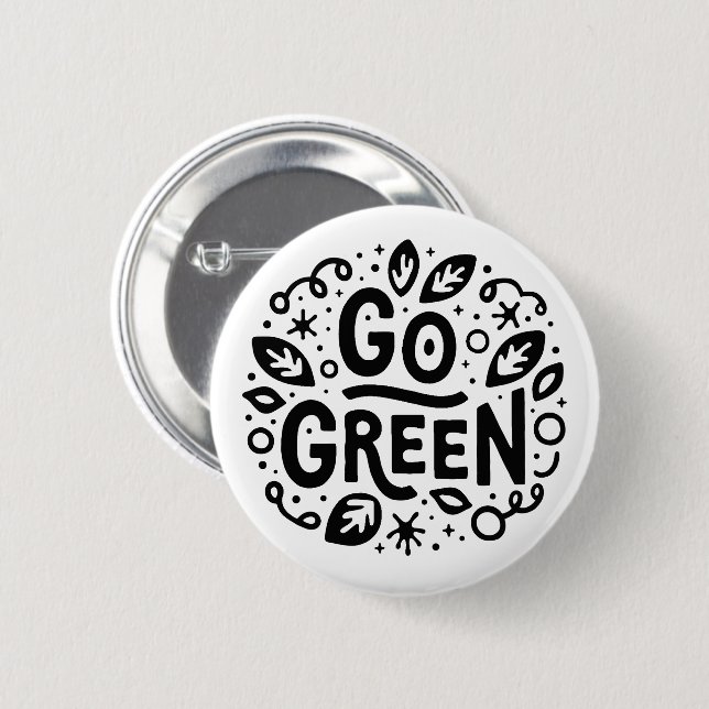 Badge Rond 5 Cm Citations d'écologie verte (Devant & derrière)