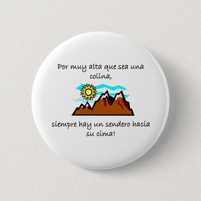 Badge Rond 5 Cm Citations d'Espagnol (Devant)
