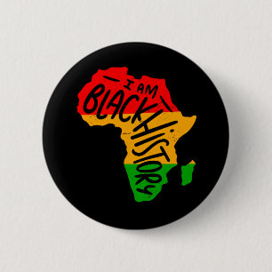 Badge Rond 5 Cm Citations du Mois de l'Histoire des Noirs - JE SUI