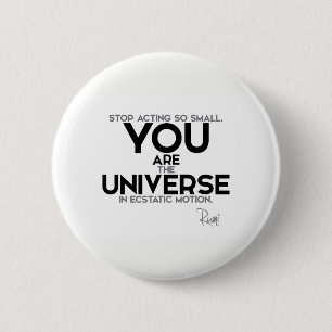 Badge Rond 5 Cm CITATIONS : Rumi : Vous êtes l'univers