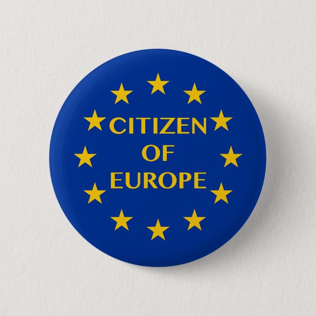 Badge Rond 5 Cm Citoyen de l'Europe (Devant)